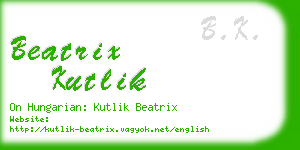 beatrix kutlik business card
